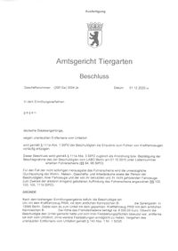 Vorläufige Entziehung der Fahrerlaubnis an Rechtsanwälte Frank W. Engelbracht senden